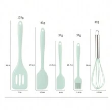 Set Utensilios de Cocina de Silicona 5 piezas - Negro - Ver 2