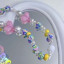 1pc Millennial Style Acrylic Heart Shaped Decor Cell Phone Lanyard Suitable For Women's Daily Use - Multicolor - View 3