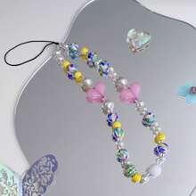 1pc Millennial Style Acrylic Heart Shaped Decor Cell Phone Lanyard Suitable For Women's Daily Use - Multicolor - View 2