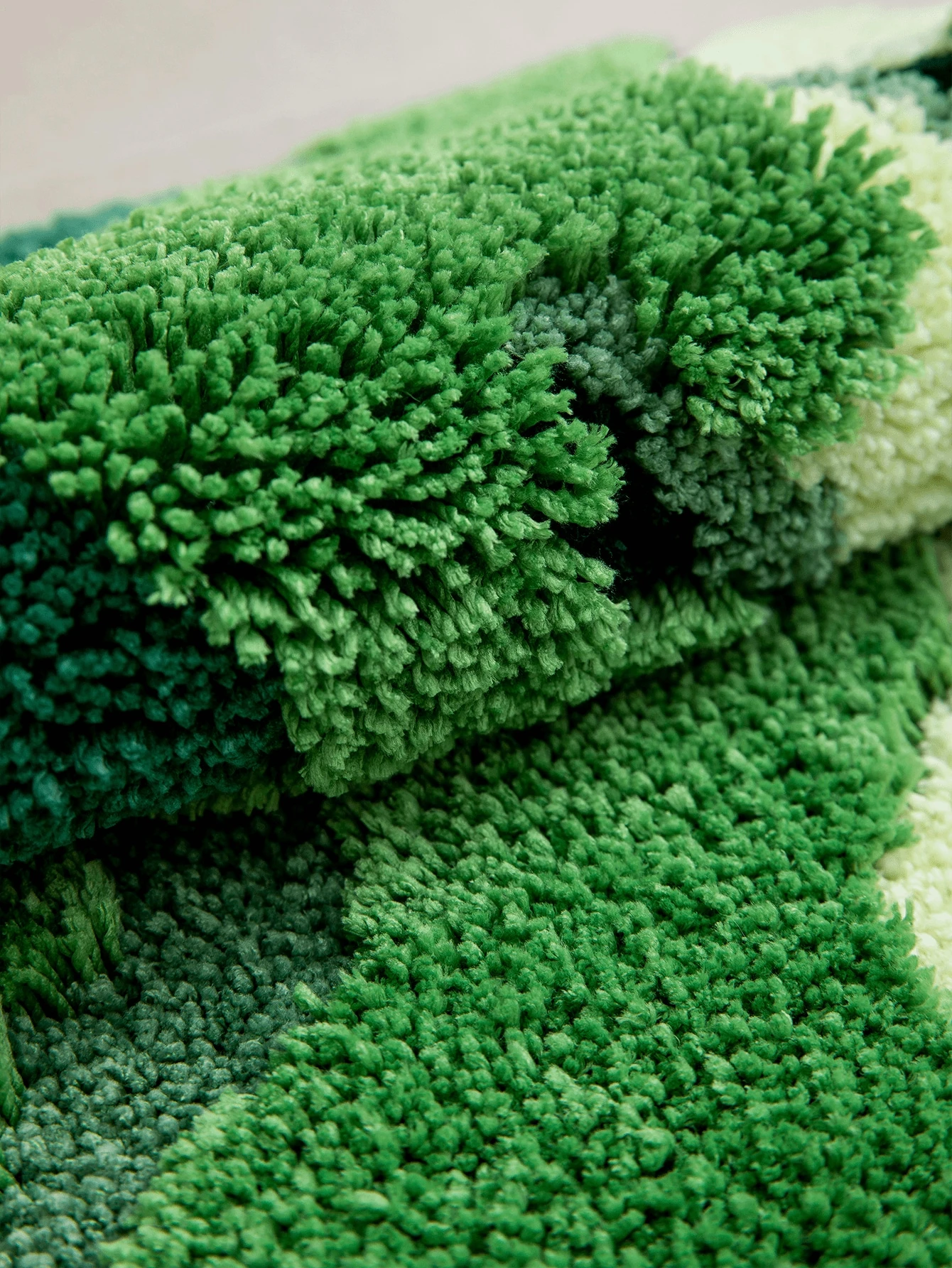 1pc 3d Cute Moss Green Bathroom Rug, Bohemian Aesthetics Leaf Bath/mat