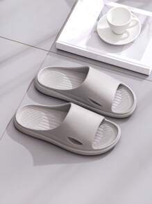 Chanclas de casa interior ducha del baño resistente al desgaste ligero - Gris - Ver 2