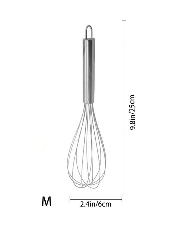 1pc Stainless Steel Whisk, Cooking Mixer, Whisk For Blending, Beating