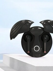 Half In-ear Surround Sound Long Battery Life Mini Wireless Earphones With Type-c Fast Charging - Black - View 2