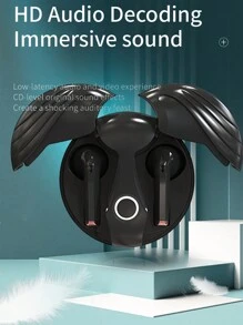 Half In-ear Surround Sound Long Battery Life Mini Wireless Earphones With Type-c Fast Charging - Black - View 3