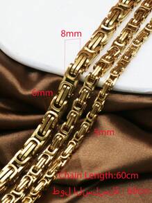 1 Stück 5mm 6mm 8mm breite neue hochwertige goldene Edelstahl Byzantinische Choker Halskette für Herren