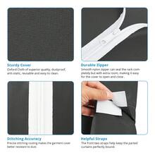 VIPEK V7C Basic Garment Rack With Cover Portable Closets For Hanging Clothes, Heavy Duty Clothes Rack With Shelves Metal Freestanding Closet Wardrobe, Max 670lbs, Black Clothing Rack With Black Cover - màu đen - Xem 6