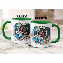 Caneca Esqueleto Programador Presente Criativo Personalizado