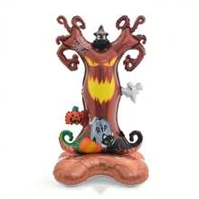 1入萬聖節氣球,南瓜鬼、死樹氣球,萬聖節派對鋁箔氣球,室內裝飾、花園裝飾 - 咖啡棕 - 查看 2