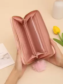 New Women's 2023 Summer Indentation Medium Clutch Bag Fashion Love Change Mobile Phone Bag Women's Hot Pink For Women Wallet Purse Wallet Long Wallet