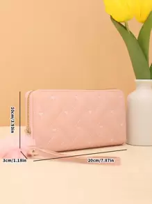 New Women's 2023 Summer Indentation Medium Clutch Bag Fashion Love Change Mobile Phone Bag Women's Hot Pink For Women Wallet Purse Wallet Long Wallet