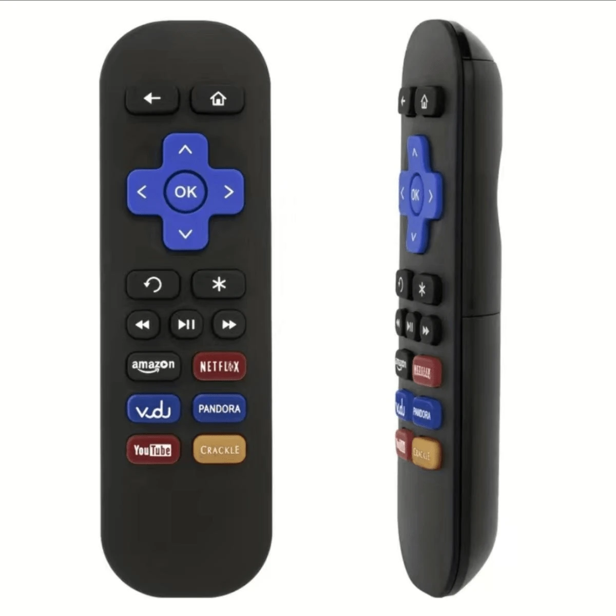 Roku Universal TV Box Remote Control With Hot Keys Fit For Roku LT HD XD XS Streaming Player - Black - View 1