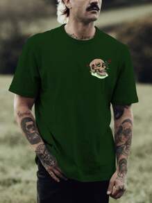 Men T-Shirts - Màu xanh lá cây đậm - Xem 1