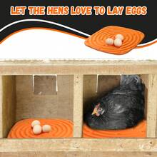 2pcs/1set Washable Chicken Coop Mats, Reusable Nest Pads, Soft & Durable Liners For Henhouse Nest Box, Portable Coop Accessories - Orange - View 5