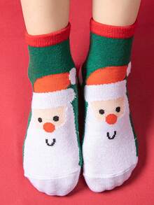 4pairs Cute Children's Warm Winter Unisex Crew Socks, Christmas Gift - Multicolor - View 2
