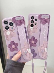 Summer Phone Case Spring Daisy 1pc Tpu Wristband Printed Mobile Phone Protective Case, With Support Function, Including Hand Strap, Compatible With Apple: Iphone 7/8/11/12/13/14/Pro/Max/Plus/X/Xr/Xs Max/Se2; Compatible With Samsung: Galaxy A03s/A03core/A04/A12/A13/A14/A21s/A22/A23/A32/A33/A34/A50/A51/A52/A53/A54/A71/A72/A73/S20fe/S21/S21plus/S21ultra/S22/S22plus/S22ultra; Compatible With Xiaomi/Redmi: Redmi 9/9a/9c/10/10a/10c/Note9/Note9pro/Note9s/Note10/Note11/Note12/K30/K30pro/K40/K50/K60. - Multicolor - View 6