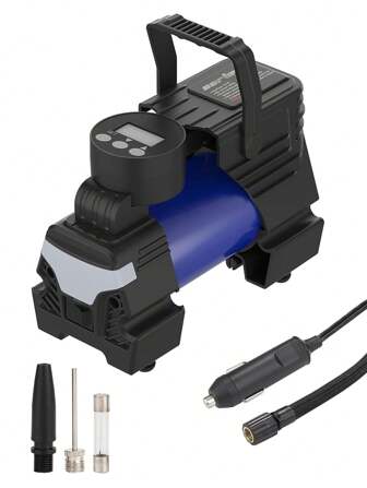 Portable Tire Inflator, 12v Dc Car Tire Pump With Digital Pressure Gauge, For Car Tires