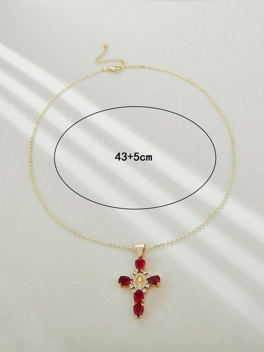 Catholic Gift Non Tarnish Golden Coin Medal Cross Virgin Mary Y2K