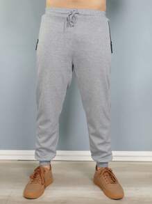 Calça Jogger de Moletinho Masculina para Atividade Física em Academia e Corrida - Cinza Claro - Visão 2