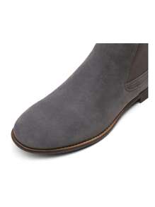 SHOESMALL Men's Chelsea Boots Simple Style Boots British Retro Short Grey Boots For Men Casual Suede Fall Ankle Boots - AMY650A-grey suede - View 6