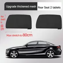 2pcs Car Back Row Window Screen Door Covers Front Rear Side Window Sunshine Cover Shade Mesh Car Mosquito Net For Baby Child Camping - Black - View 1