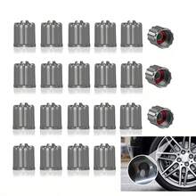 20/50入組輪胎氣閥塵蓋幹線帽-通用塑料輪胎帽,適用於自行車,汽車,卡車,摩托車等車輛 - 灰色 - 查看 1