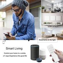 QIACHIP 1 Unidad Interruptor Inteligente Wifi Compatible Con La Aplicación Ewelink, Funciona Con El Control De Voz De Alexa - Albaricoque - Ver 2
