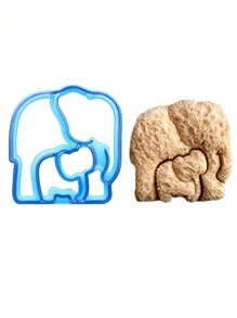1 Pieza Cortador De Sándwich En Forma De Elefante, Lindo Cortador De Corteza De Pan Y Galleta, Perfecto Para Almuerzos Escolares Y Horneado En El Hogar - Azul - Ver 4