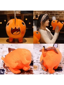 Peluche Pochita Hombre Motosierra Suave Al Tacto Muñeco - Naranja - Ver 2