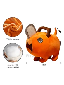 Peluche Pochita Hombre Motosierra Suave Al Tacto Muñeco - Naranja - Ver 9