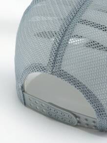 1pc Unisex Outdoor Casual Bear Printed Breathable Sun Protection Adjustable Baseball Cap, Suitable For Daily Use - Light Grey - View 3