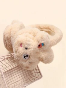 1 Miếng Cô gái Hoạt hình Hình con thỏ Bịt tai , Ấm áp Và Thoải mái , Thích hợp Đối với Sử dụng hàng ngày - Màu be - Xem 3