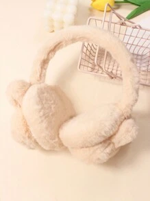 1 Miếng Cô gái Hoạt hình Hình con thỏ Bịt tai , Ấm áp Và Thoải mái , Thích hợp Đối với Sử dụng hàng ngày - Màu be - Xem 4