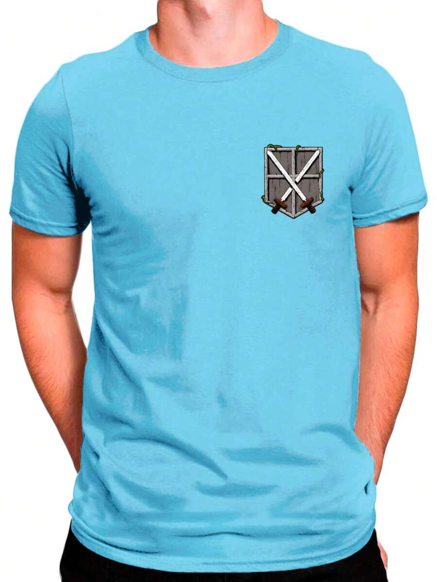 Men T-Shirts - 淺藍色 - 查看 1