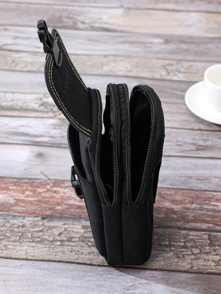 1pc Casual Crossbody Bag, Multi-Functional Crossbody Bag With Headphone Hole, Suitable For Hiking, Running, Cycling And Other Occasions, Lightweight Shoulder Bag, Waist Bag, Crossbody Bag, Chest Bag, Holiday Bag, Gym Bag, Bicycle Bag, College Freshman Gift, Multi-Purpose Dorm Bag, College Gift, Autumn/Winter Christmas Scream Men's Bag, Waist Bag, Travel Bag, Crossbody Bag, Winter Christmas Gift Phone Bag , Vintage