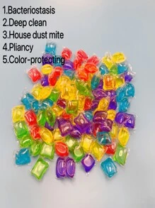 100pcs/set 3-in-1 Concentrated Laundry Detergent Beads, Liquid Detergent, Anti-bacterial Cleaning, Deep Cleaning, Long Lasting Fragrance, Powerful Stain Removal - Multicolor - View 2