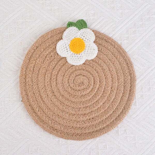 1pc Small Flower Design Cup Mat Placemat
