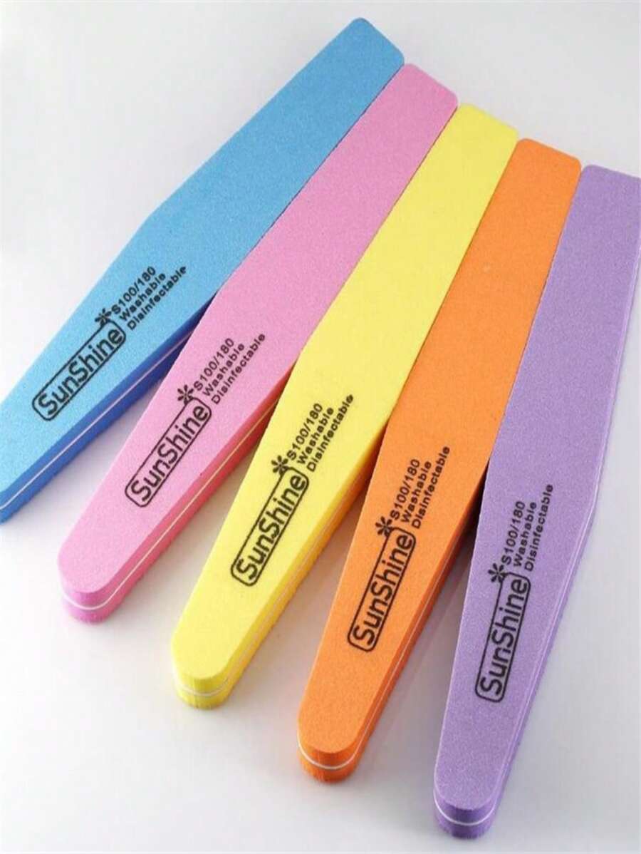 3 Pcs Sponge File Kit For Polishing Acrylic Nails - 彩色 - 查看 1