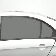 2pcs Car Back Row Window Screen Door Covers Front Rear Side Window Sunshine Cover Shade Mesh Car Mosquito Net For Baby Child Camping - Black - View 7