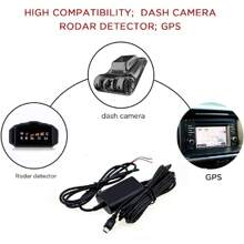 Mini USB-Straight Car Dash Cam Wire 3.2m DVR Hardwire Cable Kit Video Recorder 12 24V To 5V Mini Micro USB Charger Line Auto Dashcam Camera - Black - View 4