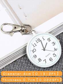 Single Case White Quartz Watch With Regular Dial, Can Be Used As Pendant Or Keychain - White - View 2