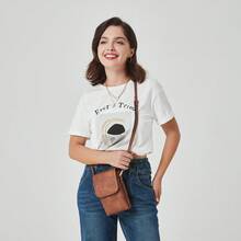 BOSTANTEN Leather Small Crossbody Bags for Women Designer Cell Phone Bag Wallet Purses Adjustable Strap - 棕色 - 查看 3