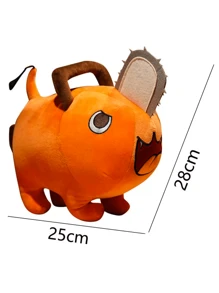 Peluche Pochita Hombre Motosierra Suave Al Tacto Muñeco - Naranja - Ver 5