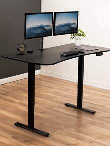 ELE-GATE Soporte de Mesa Para Monitor TV Doble Para Montaje En Pared 13″ a 27″ - Negro - Ver 3