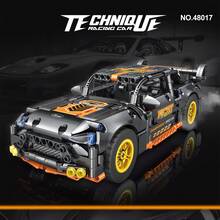 Diy 組裝積木賽車玩具套裝，帶小顆粒，可為男孩搭建逼真汽車模型 - 彩色 - 查看 1