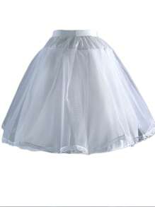 1 件女童洛丽塔连衣裙，带一层花卉蕾丝边衬裙，浪漫日常穿着柔软衬里芭蕾裙万圣节 - 白色 - 查看 3