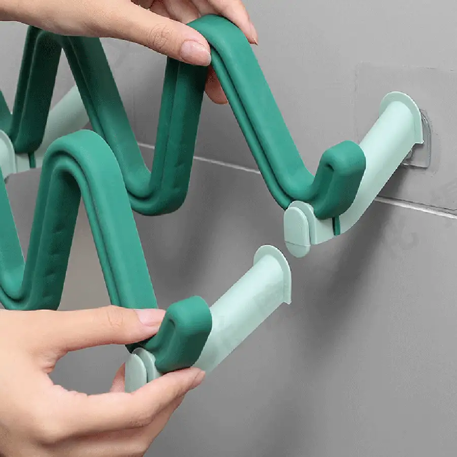 1pc Creative And Lovely Easy-to-assemble Wave Shaped Shoe Rack For Home Use - Blue - View 8