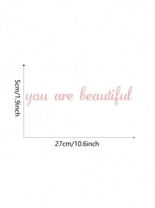 1pc English Quote Mirror Decal Sticker, Stickers, Wall Decal, Vinyl Decal For Home Decorations, Spring Decoration Items Refresh Your Home, Festival Decoration Stickers Gifts Birthday Graduation