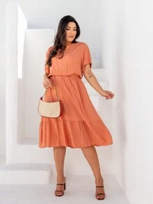 Plus Size Dresses - Naranja - Ver 2