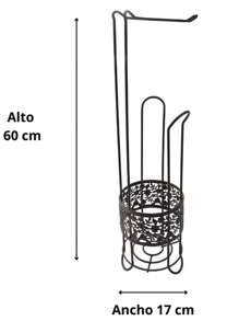 Porta Rollo De Baño - Bronce - Ver 3