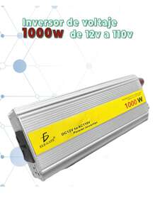 Ele-gate Inversor de Corriente 1000W – Convertidor de Onda Sinusoidal Modificada para Electrónica y Dispositivos - Plateado - Ver 3